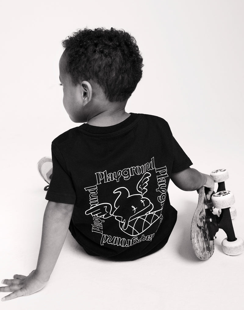 Playground Kids Statement T-shirt In Black