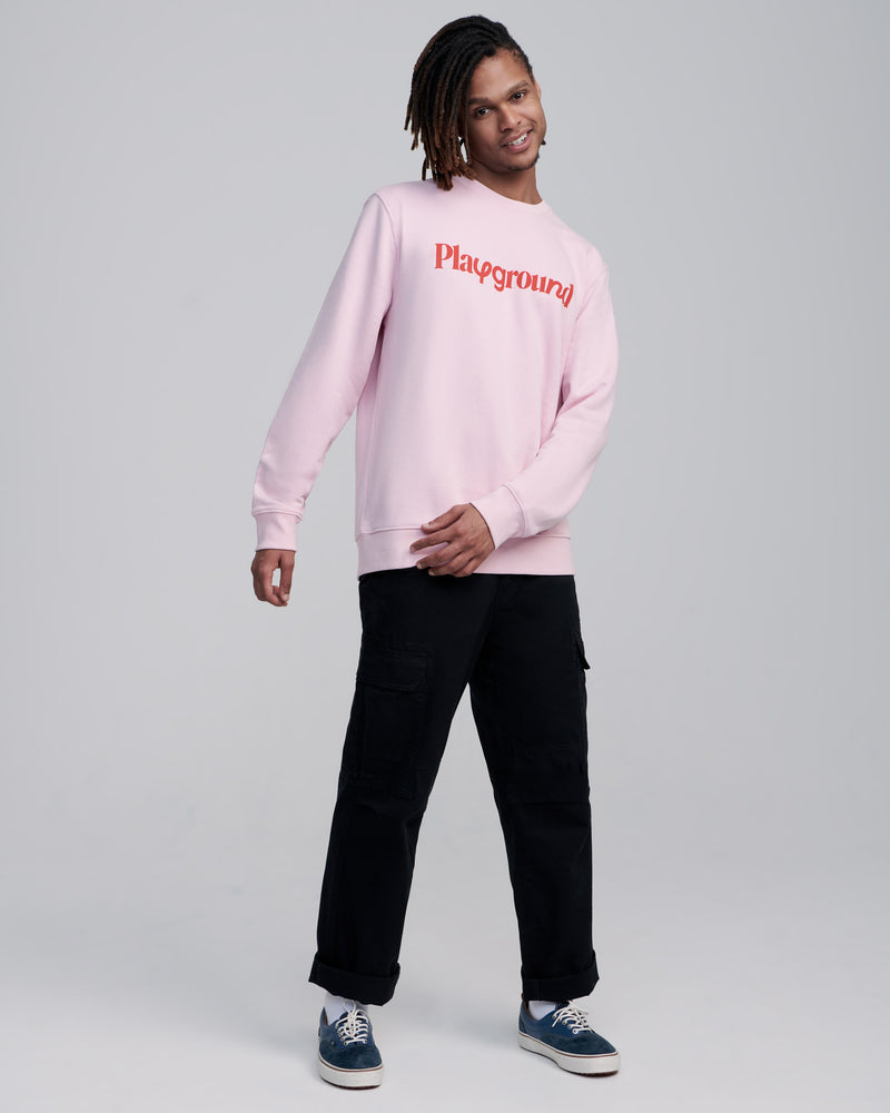 Playground Playful Logo Sweatshirt In Pink And Red