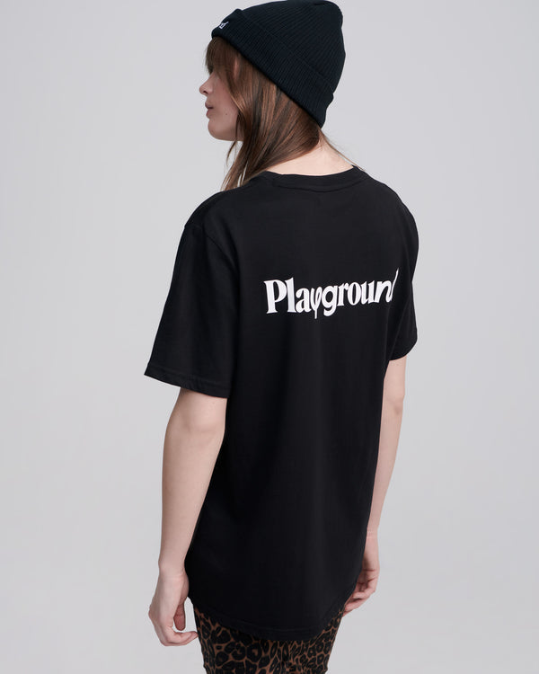 Playground Ice Cream Logo T-shirt In Black