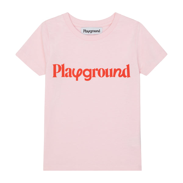 Playground Kids Playful Logo T-shirt in Pink And Red