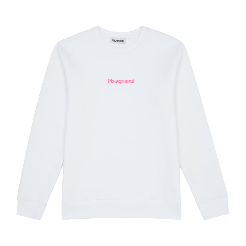 Playground Statement Sweatshirt In White