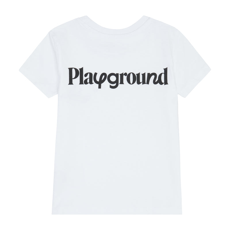 Playground Kids Ice Cream Logo T-shirt In White