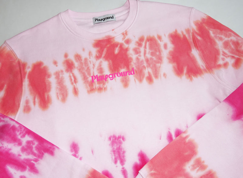 Stipey Likey Pink Tie Dye Sweat (pink print)